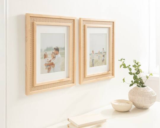 Kate and Laurel Corah Picture Frames with Mat, 2ct.
